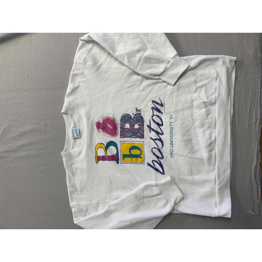 Vintage YPO University Merch Crewneck Bis for Boston 1991 -L